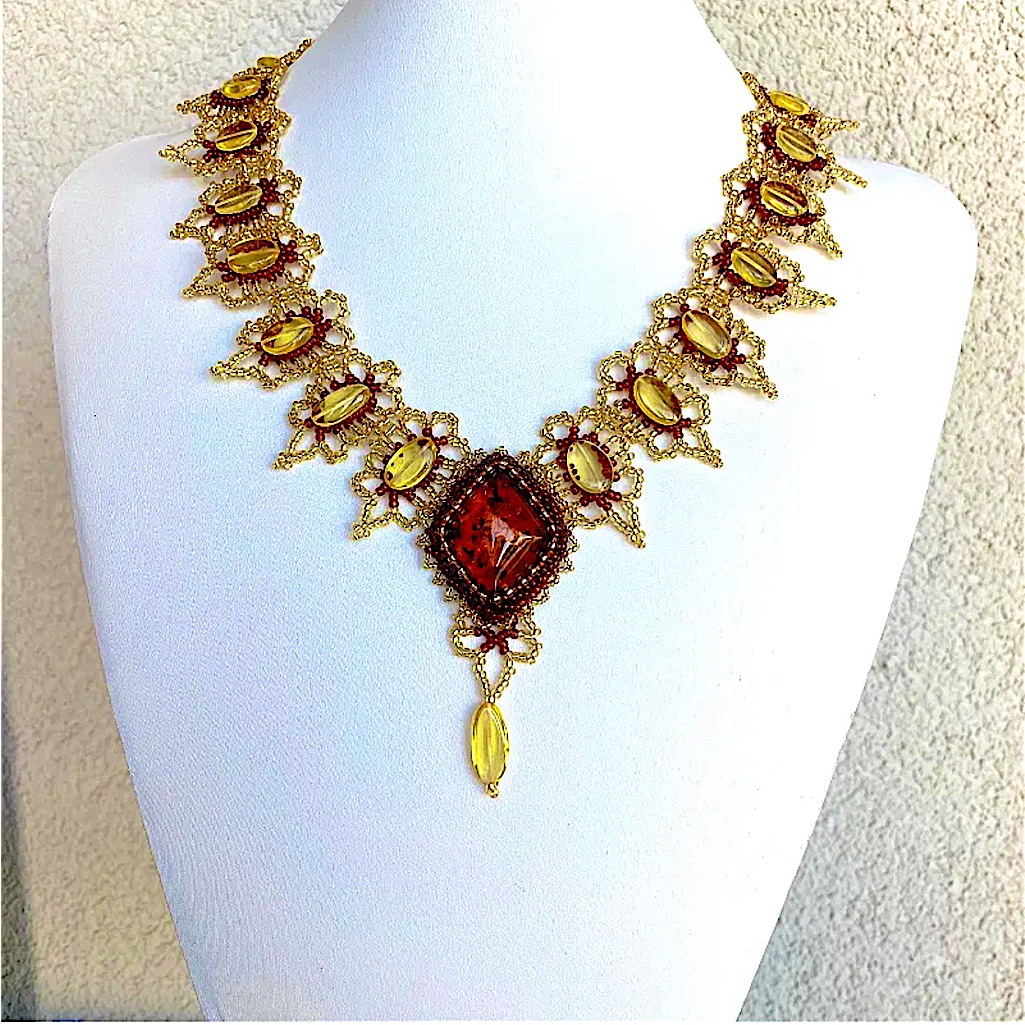 Impressive Amber Necklace Made From Round Amber Beads